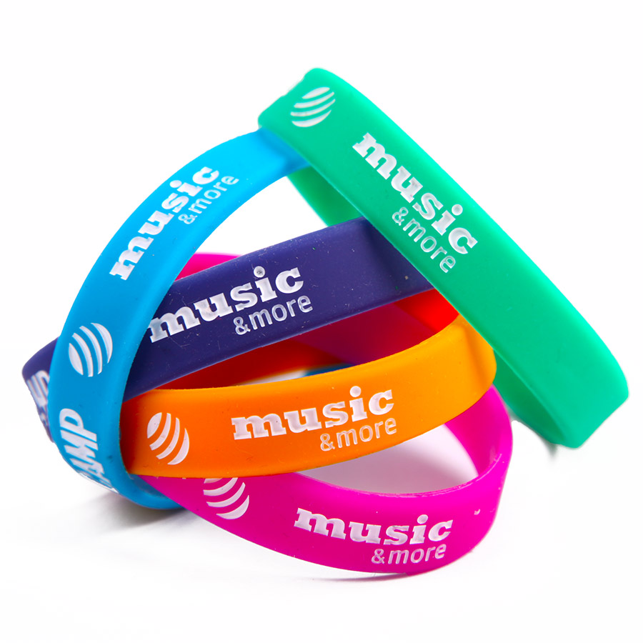 80 Custom Silicone Wristbands YOUR Color & Text & Image 