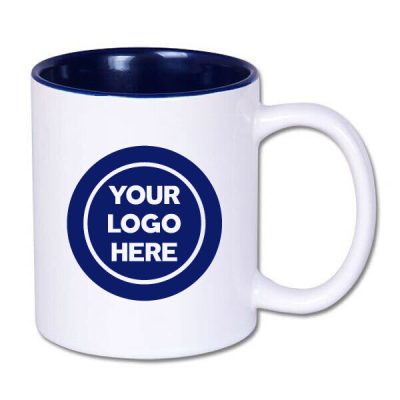 Promotional mugs with printing | White with a colored interior